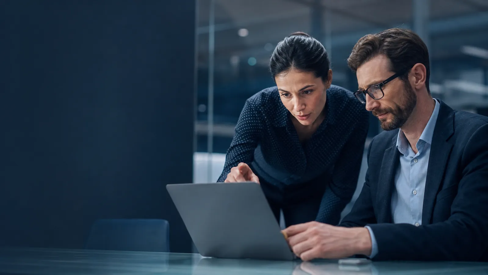 Business team reviewing an email security threat.