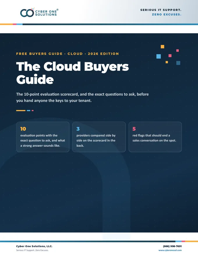 Cover of the Cloud Buyers Guide, the first page of the downloadable PDF.
