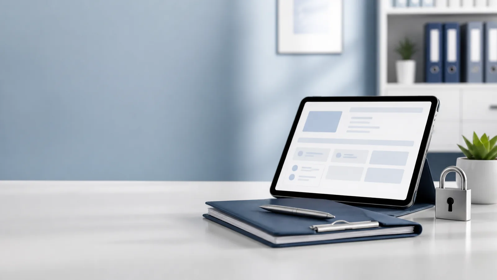 A clinical workstation handling protected health information securely.
